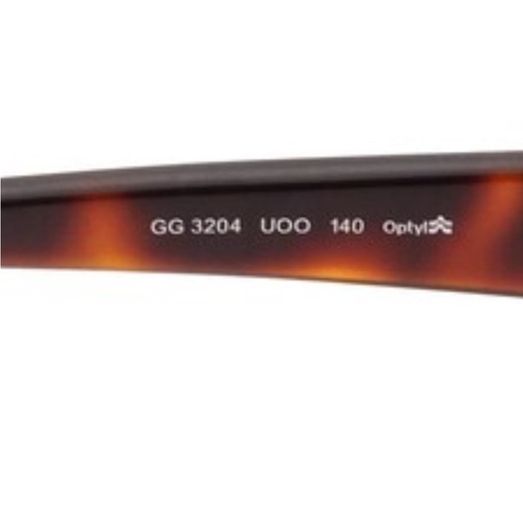 Gucci Eyeglasses GG 3204 UOO Tortoise & Gold Rectangular Frame Italy - Picture 8 of 8